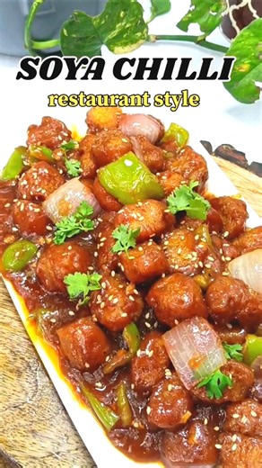 Soya Manchurian Recipe | Street Style Soya Chilli at Home 😋 #shortvideo