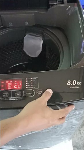 sharp fully automatic washing 8kg unboxing and specification