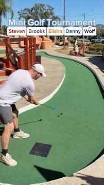 This course caused CHAOS! Mini Golf Tournament #2 (Hole 1) #golf #minigolf #viral #puttputt #sports