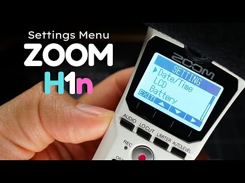 How to Access the Zoom H1n Menu