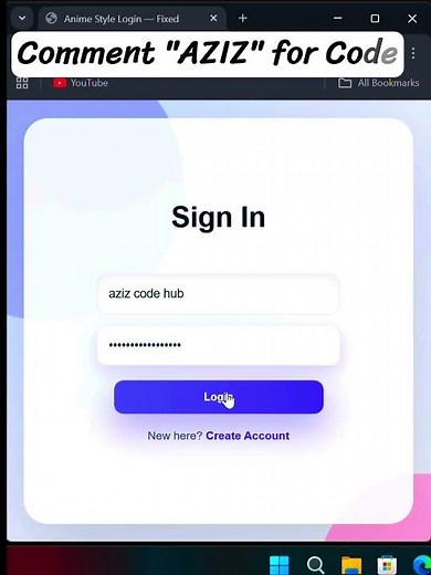 “AI Couldn’t Design This Login 😏” | Programming for Beginners | Aziz Code Hub #programming
