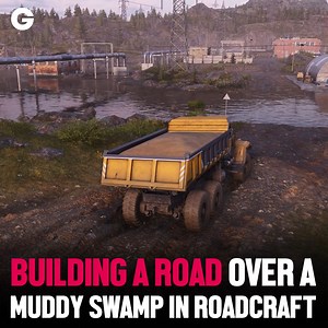 6.8M views · 55K reactions | Building a road over a muddy swamp in Roadcraft! | Gamerficial | Facebook