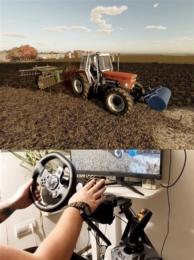 Farming Simulator Fiat 1300DT Steering Wheel Thrustmaster Farmstick #dkgc #farming #fiat #fiatagri