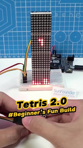 LED Matrix Tetris Project with Arduino and Joystick