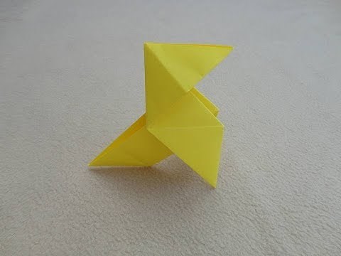 Papiroflexia: Pajarita de Papel, Manualidades - Origami easy bird DIY Handmade Paper Crafts