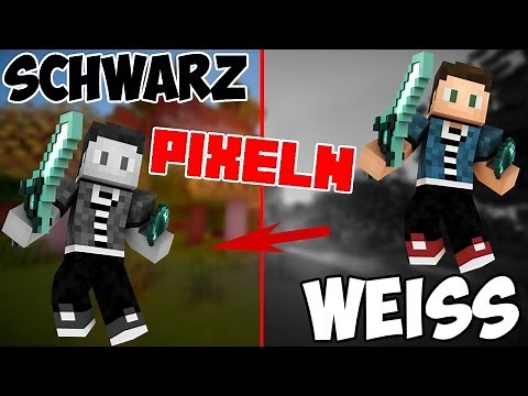 ✦Minecraft SKIN SCHWARZ WEIß PIXELN TUTORIAL ✦ McDönerHD