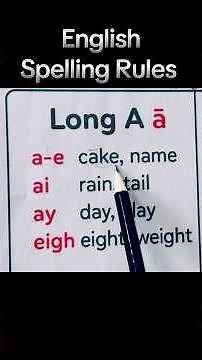 Long vowel a spelling patterns | The Most Important Spelling Rule!