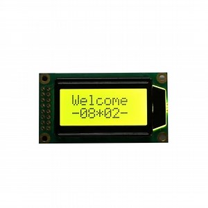 [Hot Item] Yellow and Blue 0802 LCD 8X2 Character LCD Display Module 5V LCM