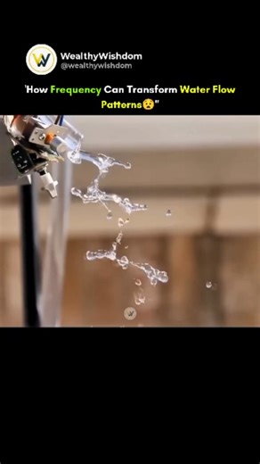 Wealth | Finance | Motivation on Instagram: "With just sound and water, you can create an illusion that looks straight out of science fiction! 🎶💦 Using a simple setup—a speaker, water source, tone generator, and a camera set at 24 fps—you can make flowing water appear completely frozen, move in reverse, or flow in mesmerizing slow motion. 👀 Here’s how it works: 🔹 At 24 Hz, the stream looks perfectly frozen in place. 🔹 At 23 Hz, it appears to move backward. 🔹 At 25 Hz, the stream flows forw