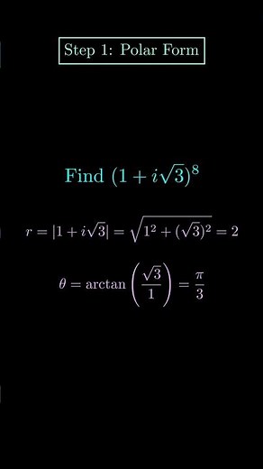 De Moivre’s Theorem : Complex Numbers #mathshorts #maths #jeeproblems #iitjee #exam #algebra