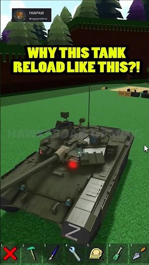 Roblox Build a Boat for Treasure Realistic Tank reloads in a unique way! #babft #roblox