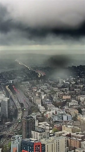 Time-lapse of spring storm over Seattle