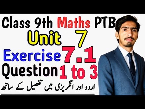 9th Class Maths | Chapter 7 – Exercise 7.1 Q1-Q3 | Slope & Inclination