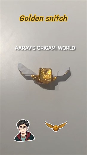 HOW TO FOLD AN EASY ORIGAMI GOLDEN SNITCH FROM HARRY POTTER | STEP BY STEP |