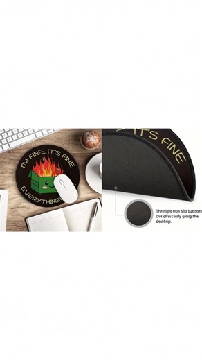 Cute Funny Mouse Pad, Round Design with Stitched Edges, Non-Slip Rubber Base, Ideal for Home & Office Use, Perfect Gaming Companion #officedeskdecor #practicalhomegoods #cutedeskaccessories #extracushionkitchenmats #computerdeskmat #kitchenmats #creativeaccessories #customdoormat #uniquehomedecor #officegirlydeskaccessories