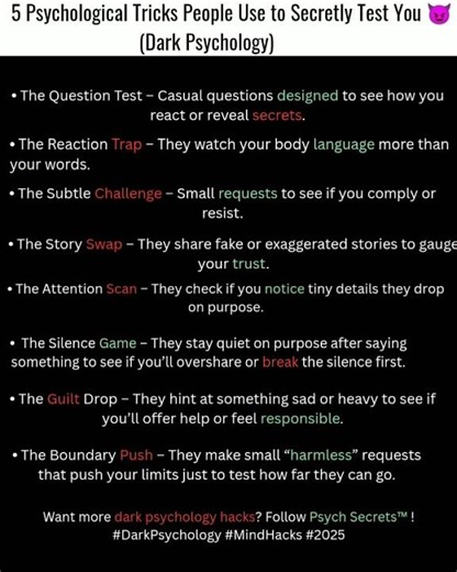 5 Psychological Tricks People Use to Secretly Test You 😈 | Psych Secrets™#shorts