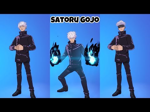 New Satoru Gojo Skin Showcase with Dances & Emotes|fortnite X jujutsu kaisen