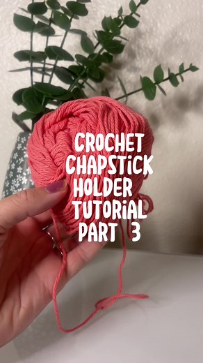 Crochet chapstick holder tutorial final part! Pls let me know if you try creating this🌸 #crochetersoftiktok #crochettutorial #diy #crochetpattern #crochettok
