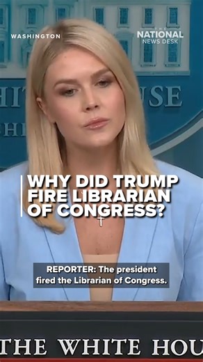 8.6M views · 278K reactions | President Donald Trump fired the Librarian of Congress, Carla Hayden, and called out her DEI views. READ MORE: https://bit.ly/43eJEcz #donaldtrump #libraryofcongress #whitehousepressbreifing #politics #news | The National Desk - TND | Facebook