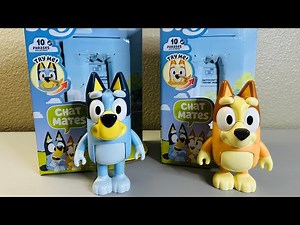5 Minutes Satisfying with Unboxing | Bluey & Bingo Talking Toy Chat Mates Figures ASMR | Review Toys