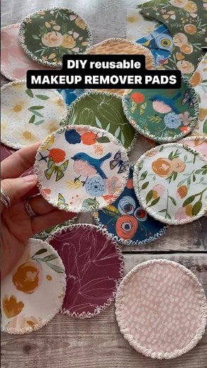 DIY makeup remover pads - tutorial linked above #upcycling #fabricscraps #sewingtutorial #sewingtips