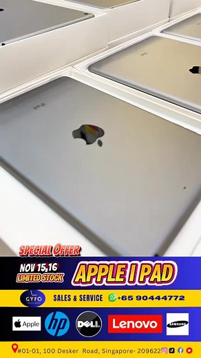 256 reactions · 13 comments | Apple IPad Premium 拾 11.11 Hot sale 拾 Nov 11th-16th till Sunday 拾 GYFO premium laptops Near mustafa @100 Desker Road # 01-01 singapore 209622 For more details +65 90444772 #singapore@gyfo_singapore #tamil #gyfo #viral #laptops # | Gyfo Laptops | Facebook