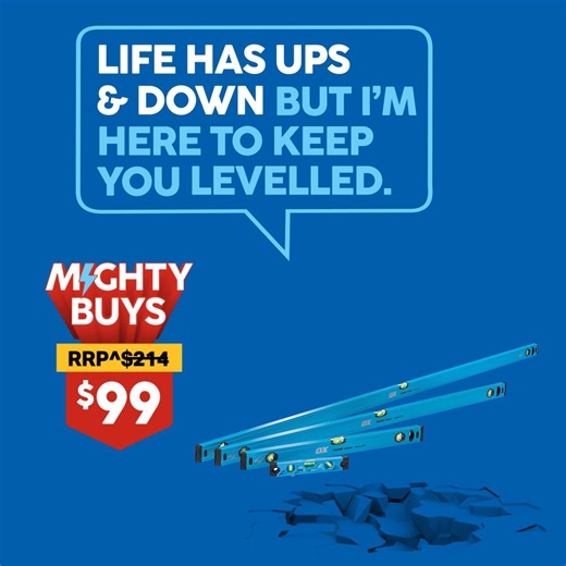 Precision doesn’t have to cost a fortune. OX Tools Trade Level Set (4‑piece) — only $99. Hurry, sale ends 22.02.26, while stocks last! Shop in‑store or online via the link. https://www.mitre10.com.au/ox-tools-trade-level-set-4-piece | Mitre 10