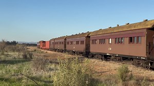 39K views · 945 reactions | NT76 leaving Quorn with ‘The Ghan’ in this recreation of the narrow gauge Ghan of days gone by from earlier this year. At the rear of the train is NSU52, another class of locomotive that once proudly rode the narrow gauge up to Alice Springs. | Kane’s Trains | Facebook