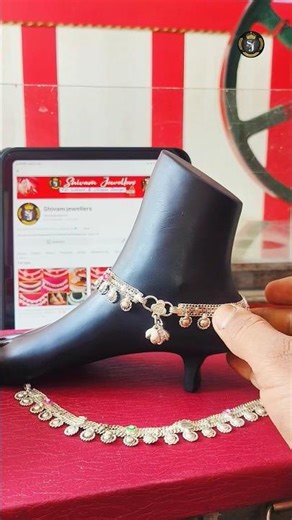 Chandi ki anklet ka design daily wear 🔥🔥 silver lightweight anklet #shivamjewellers101 #ytshorts#yt