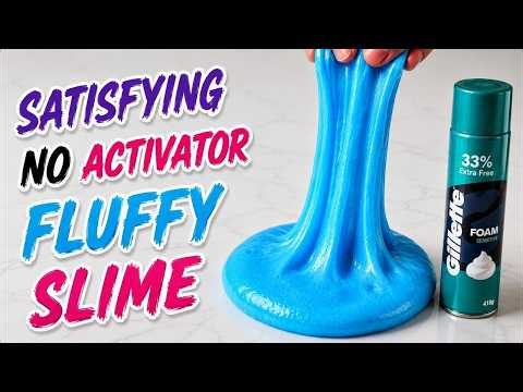 How To Make Fluffy Slime Without Activator | Super Satisfying ASMR