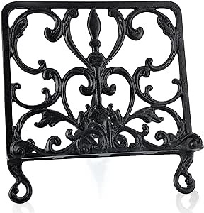 MOLIGOU Cast Iron Cookbook Stand, Recipe Book Holder, Display Stand Holder for Photo Album, Tablet