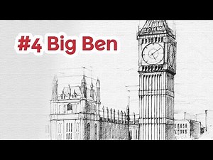 Big Ben perspective drawing #4 | famous architecture