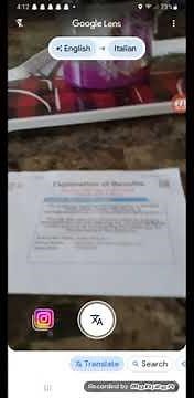 how to translate from English to Italian on google lens