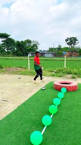The difficult challenge of popping balloons by rolling tires? | Local Game Challenge