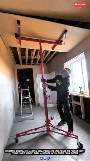 One Tool Lifts and Installs Drywall Without Help