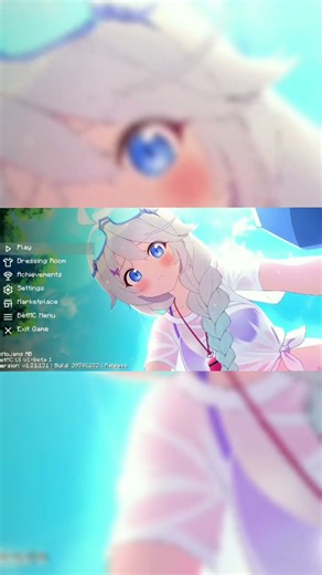 Minecraft Anime girl ui mod MCPE bedrock