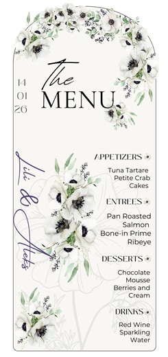 Editable Wedding Menu QR Code Template, Love Story Video, Floral Design (digital Download) - Etsy