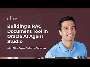 Building a RAG Document Tool in Oracle AI Agent Studio