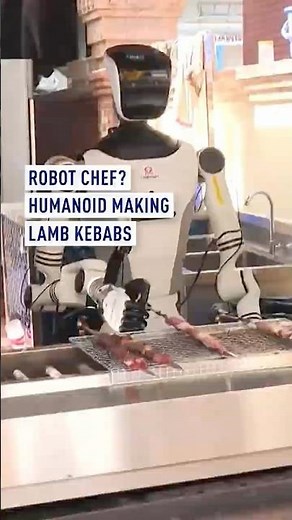 Robot Chef? Humanoid making lamb kebabs