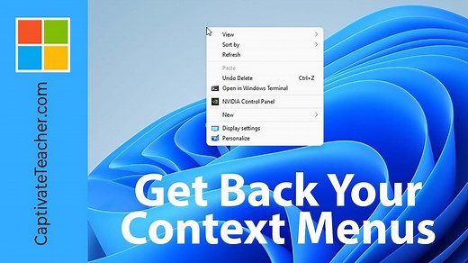 Get Back Your Full Context Menus in Windows 11