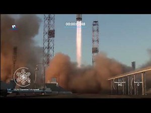 Proton-M rocket launch in Baikonur with the Nauka science module to the ISS