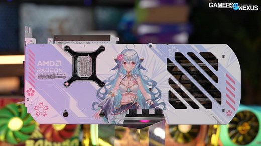 Wild Design: Yeston RX 9070 XT "Waifu" Sakura Sugar Atlantis GPU Review & Benchmarks | GamersNexus