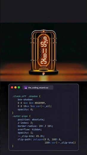 Tube Clock Loader Animation ⏳ HTML & CSS Pure Magic