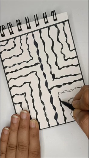 Mesmerizing Maze Line Zentangle Doodle Art✨ Easy Abstract Pattern Drawing #doodleart #zentangle