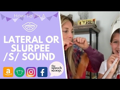 HOW TO FIX A LATERAL OR SLURPEE "S" SOUND: At Home Speech Therapy Activities for Adults and Toddlers