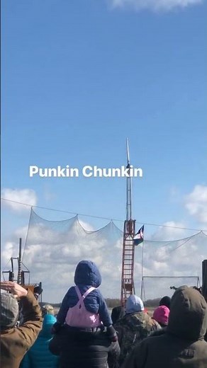 Punkin Chunkin Pumpkin Launch From Catapult Trebuchet