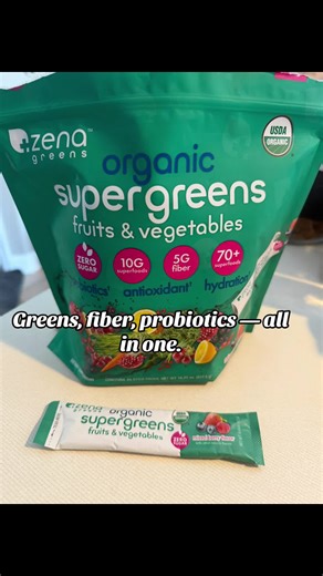Zena Greens Organic Supergreens is part of my daily wellness routine when I want an easy way to support my nutrition, digestion, and overall balance. It combines 70 superfoods, fruits, and vegetables, plus 5g of fiber, probiotics, antioxidants, and hydration support — all with zero sugar. It’s an easy way to add more plant-based nutrients to your day, especially on busy days when meals aren’t perfect. This isn’t about replacing real food — it’s about supporting your body and filling in nutrition