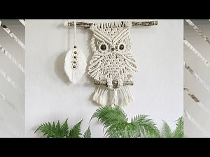 MACRAMÉ - OWL PANEL - STEP BY STEP TUTORIAL