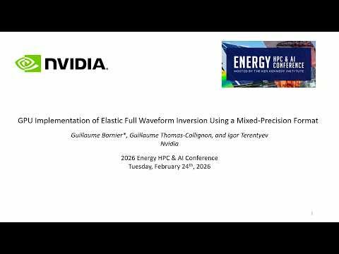 Guillaume Barnier - GPU Implementation of Elastic Full Waveform Inversion using a Mixed-Precision ..