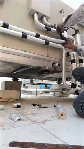 AHU Exp wall connect with pipe to pipe insulation 🔥👍